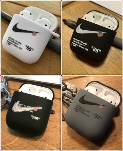 Airpods 1amp2 en iphone se 11 12 Nike off-white case hoesje