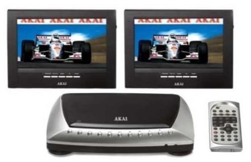 Akai ACVDS731UXT Portable DVD-speler, 2 schermen, afst bed.