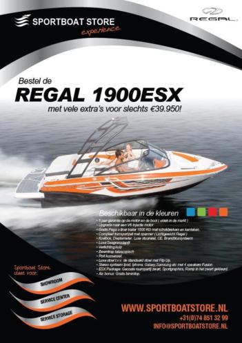 AKTIE Nieuwe Regal 1900 ESX 2017 V6 inc gratis trailer.