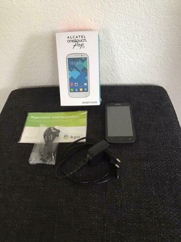 Alcatel One Touch Pop C5 met laderhoesje en Nw.oortjes