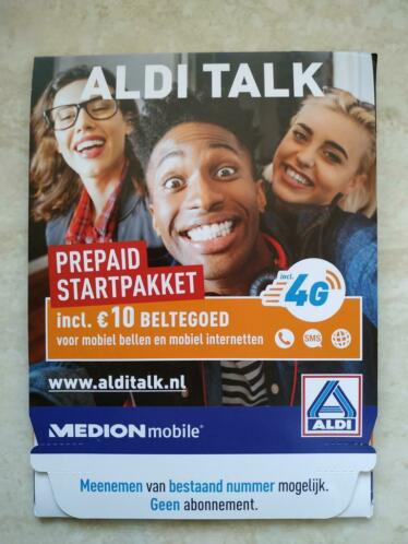 ALDI Talk prepaid-simkaart met 10 euro beltegoed