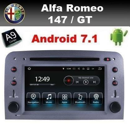 Alfa 147 GT Spider Brera 159 android 7.1 radio navigatie dab