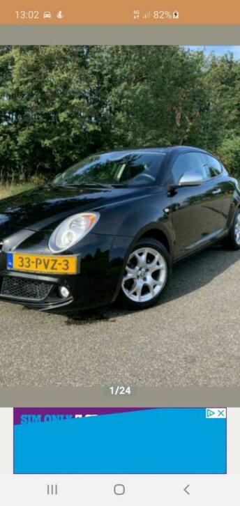 Alfa Romeo Mito 1.3 D 62KW 2011 Zwart