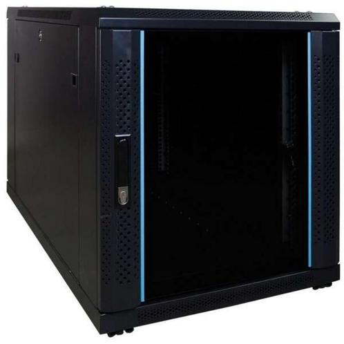 ALFACO 12U serverkast, glazen deur, 600x1000x720mm (BxDxH),