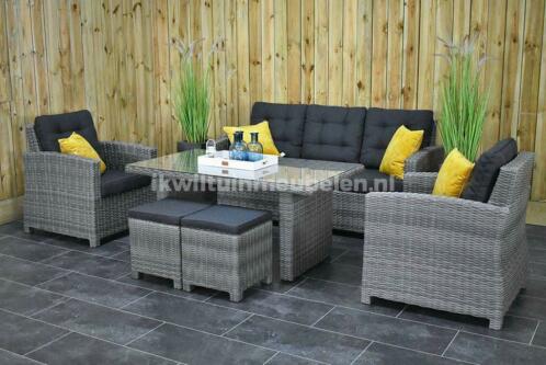 Almeria Loungeset 3 Zitsbank 2 Lounge Tuinstoelen Hoge Tafel
