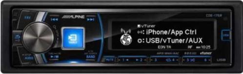 Alpine CDE-175R radio cd usb 3x pre out en groot OEL display