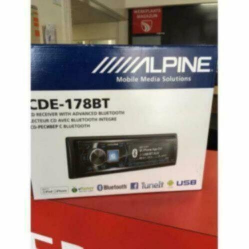Alpine CDE-178BT Autoradio  MP3  USB  iPod  Bluetooth
