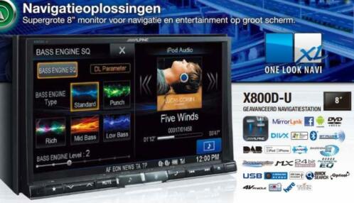 ALPINE X800D-U NAVIGATIESYSTEEM MET DAB BT en 8 inch SCHERM