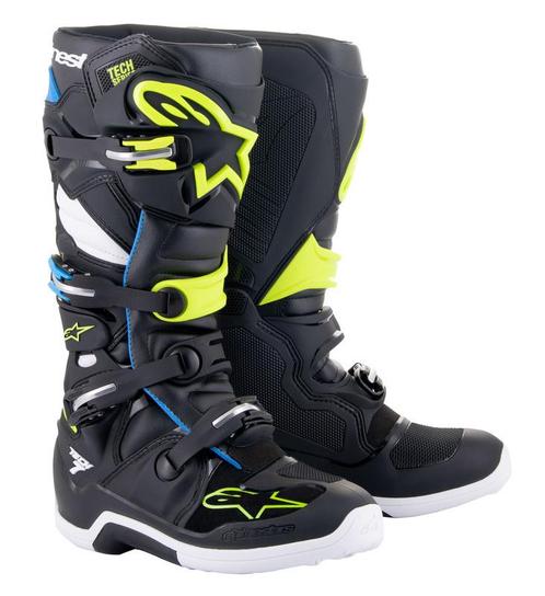 Alpinestars - Crosslaarzen Tech 7 BlackBlueYellow Fluo