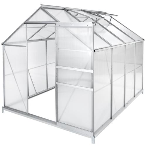 Aluminium broeikas polycarbonaat met fundament 250 x 402475