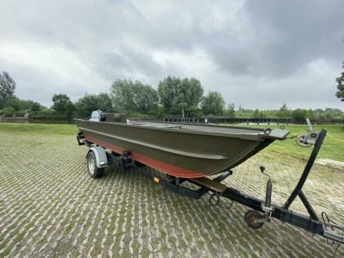 aluminium legerboot kniktrailer honda 15 pk viertact