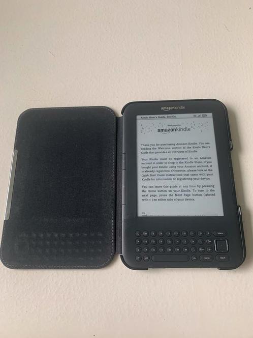 Amazon Kindle 3 WiFi 3G met leren hoes