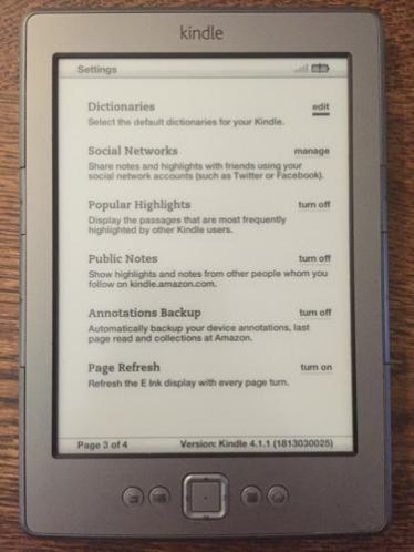 Amazon Kindle 4 Wifi 6034 