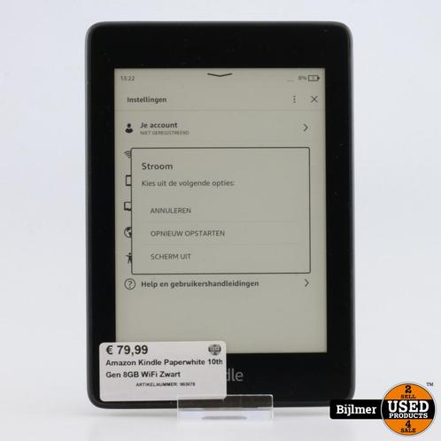 Amazon Kindle Paperwhite 10th Gen 8GB WiFi Zwart