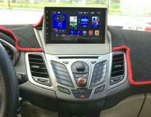 Android 9 navigatie Ford Fiesta carkit 10 inch scherm dab