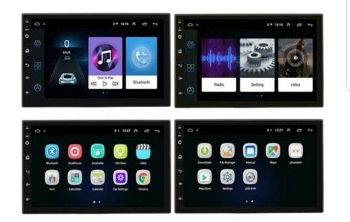 Android auto radio touchscreen 2 din 16gb, navi, achtercam