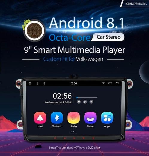 Android autoradio met Bluetooth en Wifi voor Volkswagen
