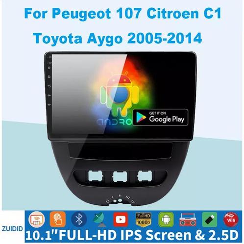 Android scherm voor Peuguot 107, Citroen C1, Toyota Aygo