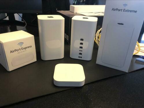 Apple AirPort Extreme (2x)  AirPort Express