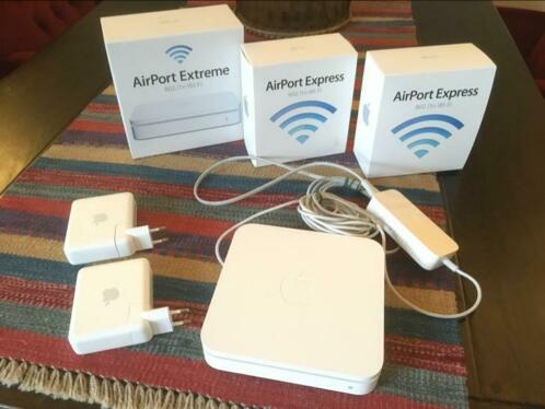 Apple airport extreme en 2x airport express