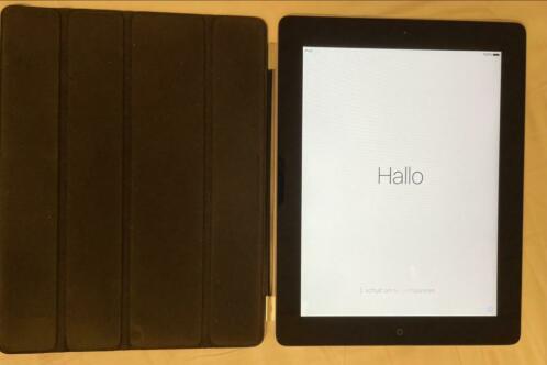 Apple iPad 2 32GB (A1395) zwart, met zwart leren cover