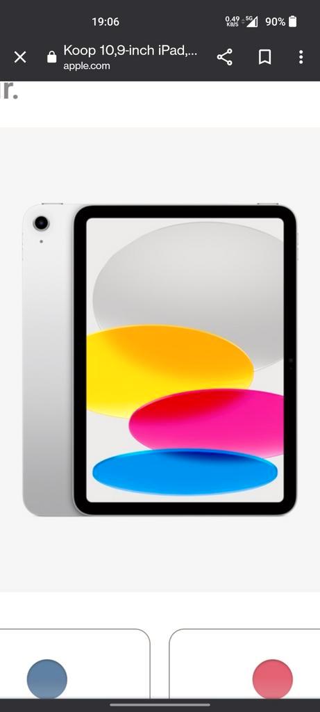 Apple iPad (2022) 10,9 Zilver 64gb Wifi Nieuw in doos
