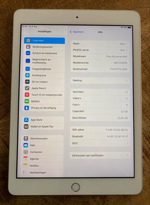 Apple iPad  6e generatie 2018  Wi-Fi  32GB