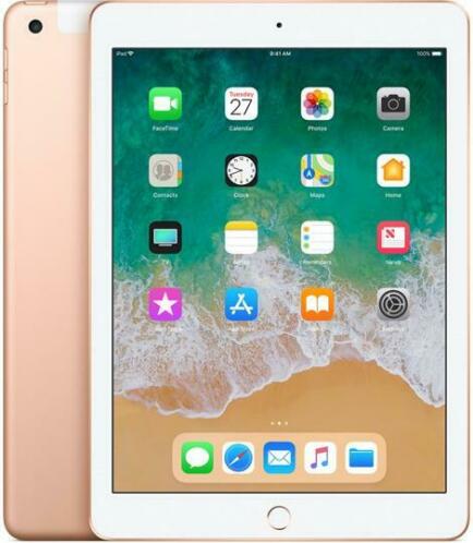 Apple iPad 9,7 128GB wifi  cellular, model 2018 goud