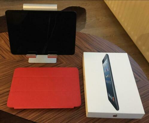 Apple iPad Mini 1 (32GB, black), met hoes en standaard