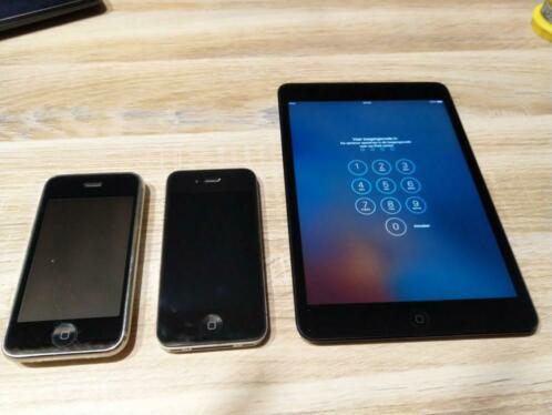 Apple Ipad mini en iphone 4 en 3