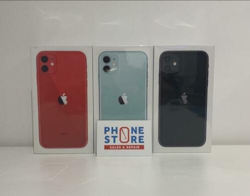 Apple Iphone 11 128GB Zwart, Groen amp Rood Nieuw amp Garantie