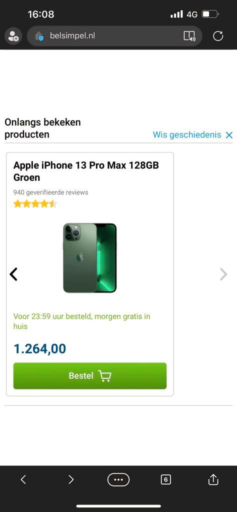 Apple iPhone 13 pro Max 128 Gb met garantie ( lees goed )