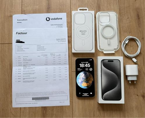 Apple IPhone 15 Pro Wit Titanium 128GB z.g.a.n. met garantie