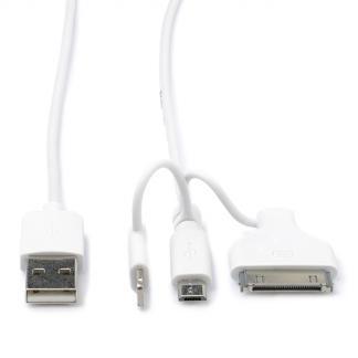Apple Lightning, 30 pins en Micro USB 2.0  3 in 1 kabel  1