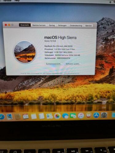 Apple macbook 13 inch bj 2010 Met SSD 120GB EN 8GB RAM. SNEL