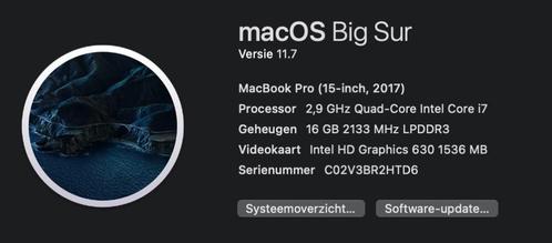Apple MacBook Pro (15-inch, 2017)  2,9 GHz Quad-Core Intel
