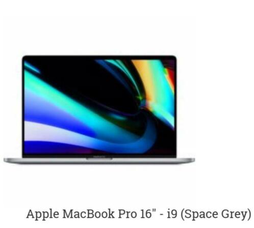 Apple macbook pro 16, type MVVK2NA