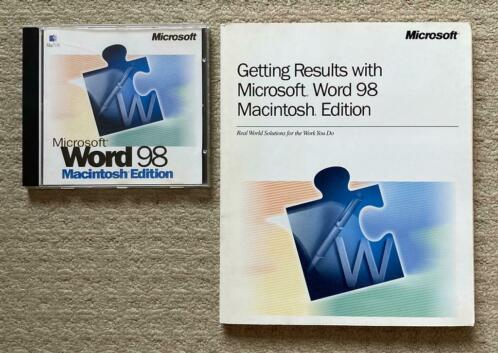 Apple Macintosh. Microsoft Word 98. (geopend).
