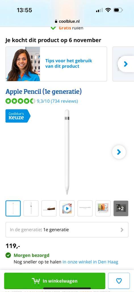 Apple Pencil (1e generatie)