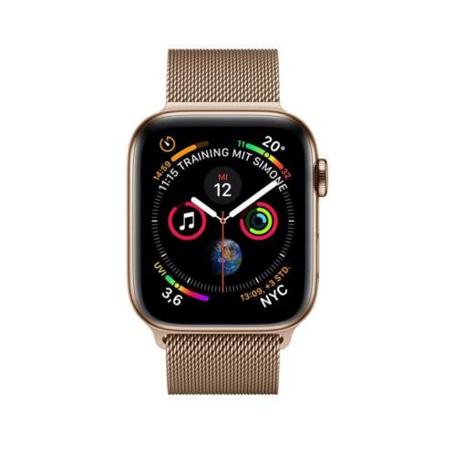 Apple Watch 4 RvS 44 mm gold