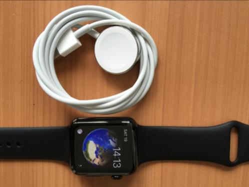 Apple Watch 42mm RVS zwart