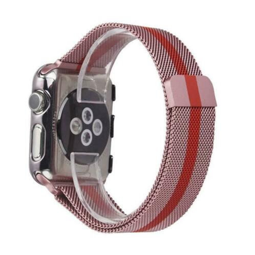 Apple watch milanese band - rose rood gestreept 38mm en 40mm