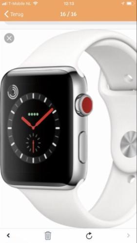 Apple Watch s3 Stanley Steel met LTE en cellulair 38 mm