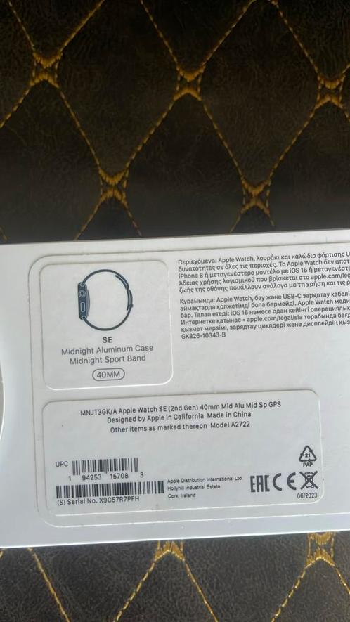 Apple Watch SE midnight aluminium case 40MM