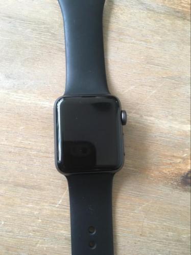 Apple watch series 2. 38mm space grijs aluminium zwarte band