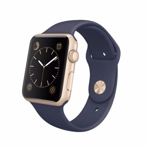 Apple Watch Sport 42mm Goud - Middernachtblauw Sport