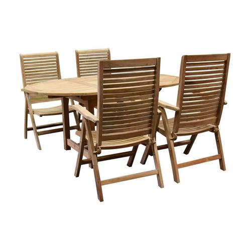 Arona Ovaal uitschuifbare dining tuinset 160-210x100 cm