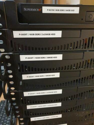 Assortiment SuperMicro, Dell en HP servers en diversen