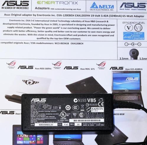 Asus SADP-65KB A B Adapter 19V 3.42A 65W 2.5x5.5mm Origineel