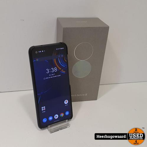 Asus Zenfone 8 256GB Black Compleet in Doos in Nette Staat